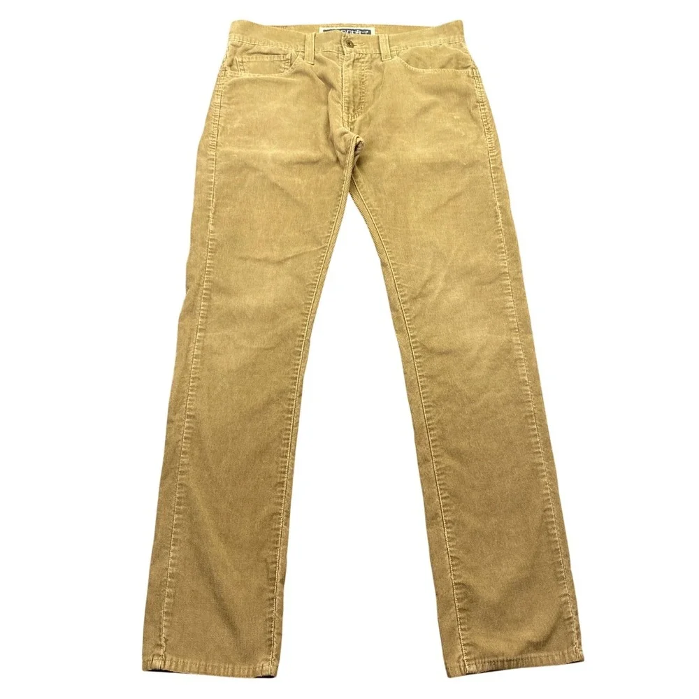 Levis 511 Skinny Corduroy Pants Mens Sz 33 Tan Khaki Y2K Preppy Grunge